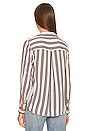 view 3 of 4 Holly Long Sleeve Blouse in Vintage White, Navym Red Multi Stripe