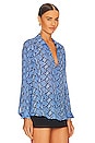 view 2 of 4 Nina Blouse in Blue Multi Paloma Snake