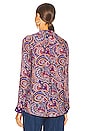 view 3 of 4 Nina Blouse in Purple Multi Vintage Paisley