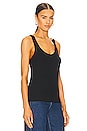view 2 of 4 Celia Scoop Neck Tank in Black