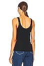 view 3 of 4 Celia Scoop Neck Tank in Black