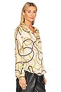 view 2 of 4 Tyler Blouse in Dark Champagne & Gold Lasso Chain