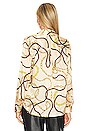 view 3 of 4 Tyler Blouse in Dark Champagne & Gold Lasso Chain