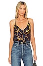 view 1 of 4 Lexi Camisole in Midnight & Gold Lasso Chain