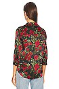 view 3 of 4 Dani Blouse in Black & Red Rose