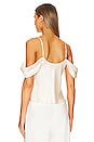 view 3 of 4 Ellington Draped Sleve Cami in Pearl