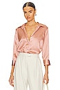 view 1 of 4 Dani 3/4 Sleeve Blouse in Rose Tan