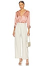 view 4 of 4 Dani 3/4 Sleeve Blouse in Rose Tan