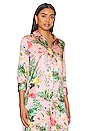 view 3 of 5 Dani 3/4 Sleeve Blouse in Pink Blush Tropical Floral