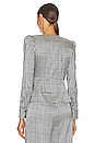 view 3 of 4 BLUSA ENVOLVENTE BENSEN in Ivory & Black Plaid