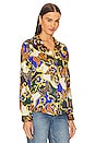 view 2 of 4 Tyler Blouse in Multi Butterfly Chain