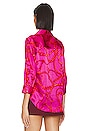 view 3 of 4 Dani Blouse in Pink & Red Buckle Chain