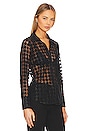 view 2 of 4 Hailey Tall Cuff Shirt in Black Houndstooth