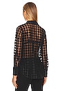 view 3 of 4 Hailey Tall Cuff Shirt in Black Houndstooth