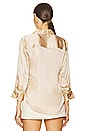 view 3 of 4 Dani 3/4 Sleeve Blouse in Toasted Almond