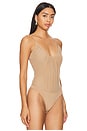 view 3 of 5 Gelina Ruched Bodysuit in Dark Cappuccino