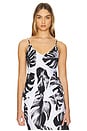 view 2 of 5 CAMISOLA LEXI in Black & White Palm Leaves