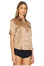 view 2 of 4 Ellah Short Sleeve Blouse in Dark Cappuccino