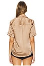 view 3 of 4 Ellah Short Sleeve Blouse in Dark Cappuccino