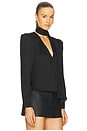 view 3 of 6 Cambria Tie Neck Blouse in Black