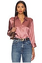 view 1 of 4 Dani 3/4 Sleeve Blouse in Mauve Rose