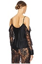view 3 of 4 Zion Cold Shoulder Blouse in Black