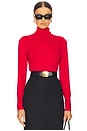 view 1 of 4 Flora Turtleneck Top in Lava Red & Gold