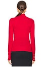 view 3 of 4 Flora Turtleneck Top in Lava Red & Gold