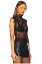 view 2 of 4 Tours Sleeveless Lace Top in Black