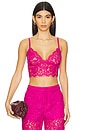 view 1 of 4 Aislin Lace Bralette Top in Light Ruby