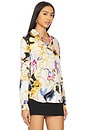 view 2 of 4 Tyler Long Sleeve Blouse in White, Black, & Renaissance