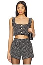 view 1 of 5 Maylin Bralette Top in Black & Ecru