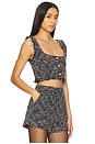 view 2 of 5 Maylin Bralette Top in Black & Ecru