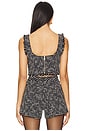 view 3 of 5 Maylin Bralette Top in Black & Ecru