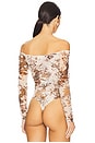 view 4 of 5 Peonie Off Shoulder Bodysuit in Ecru Tapestry Jungle