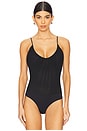 view 2 of 5 Gelina Ruched Bodysuit in Black
