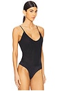 view 3 of 5 Gelina Ruched Bodysuit in Black