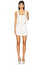 view 4 of 4 Saga Square Neck Corset Top in Ivory & Gold