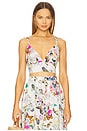 view 1 of 4 Kaori Bralette Top in White Charonda Butterfly