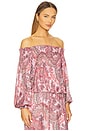 view 2 of 4 Ariela Off The Shoulder Blouse in Mauve Multi French Paisley