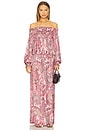 view 4 of 4 Ariela Off The Shoulder Blouse in Mauve Multi French Paisley