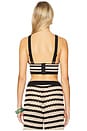 view 3 of 5 Reverie Knit Bra in Black & Natural Stripe