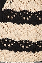 view 5 of 5 Reverie Knit Bra in Black & Natural Stripe