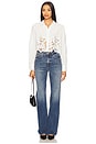 view 4 of 4 Seychelle Cropped Buttondown Top in White