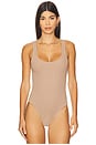 view 2 of 5 Nica Scoop Neck Tank Bodysuit in Ginger Snap