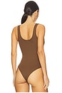view 4 of 5 Nica Scoop Neck Tank Bodysuit in Sequoia Brown