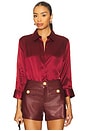 view 1 of 4 Blusa Dani com manga 3/4 in Black Cherry