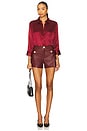 view 4 of 4 Blusa Dani com manga 3/4 in Black Cherry