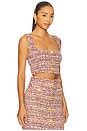 view 2 of 5 Maylin Bralette Top in Mauve & Tan Multi