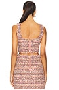 view 3 of 5 Maylin Bralette Top in Mauve & Tan Multi